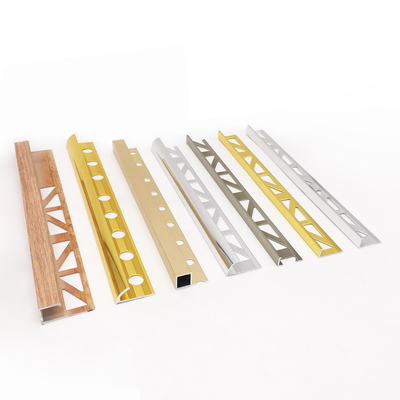 Bronze Aluminum Corner Tile Trim 0.55mm Thickness 6063 Alu Material