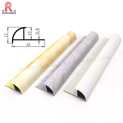 Professional Aluminum Tile Trim Round Shape Ceramic Alloy Protection Extrusion Profile