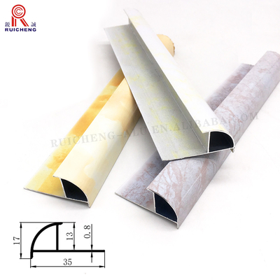 Professional Aluminum Tile Trim Round Shape Ceramic Alloy Protection Extrusion Profile