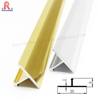 0.4mm - 2mm Floor Aluminum Transition Strips Gold Floor Edge Protective