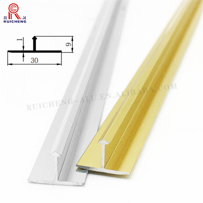0.4mm - 2mm Floor Aluminum Transition Strips Gold Floor Edge Protective