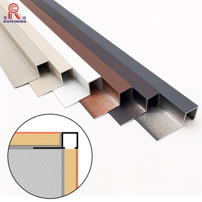 Metal Gold Aluminium Square Edge Tile Trim Tile Floor Trim Corner Internal Protection