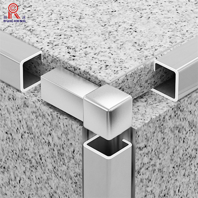 Square Shape Aluminum Tile Trim Luxury Anodized Building Material For Marble Edge