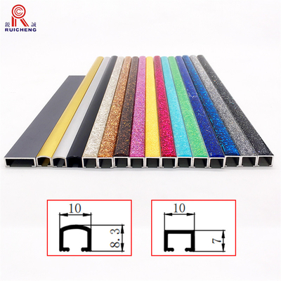 Silver Aluminum Tile Trim Edge Decorative Strip U Shape Gap Covering Trim