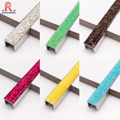 6063 T5 Aluminum Tile Trim Custom U Shape Tile Trim For Ceramic Flooring Protection