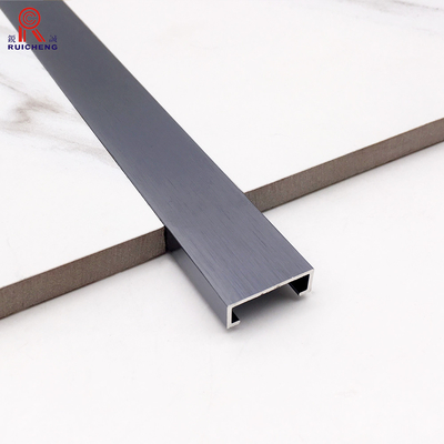 Aluminum Alloy Tile Listello Trim Matte Silver U Shaped Anodized polished powder coating