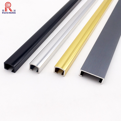 Anodised Aluminum decorative listello tile Color U Shaped Tile Edge Trim