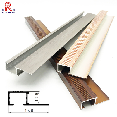Polished Aluminium Stair Nosing Edge Trim Stair Edge Protectors With Rubber