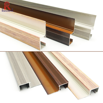 Solid Laminate Flooring Aluminium Bullnose Stair Nosing Staircase Protection