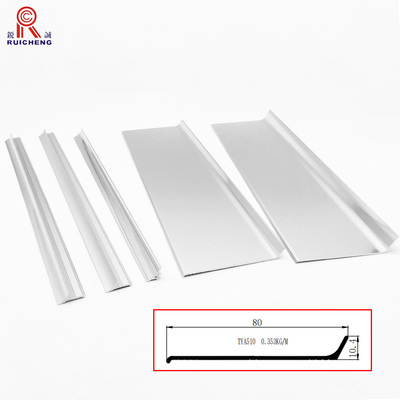 Invisible Anodised Aluminium Skirting , Decorative 50mm aluminium skirting