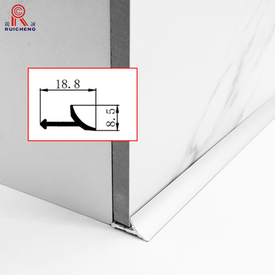 Invisible Anodised Aluminium Skirting , Decorative 50mm aluminium skirting