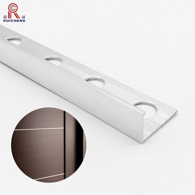2.4m L Aluminum Tile Edge Trim Mill Finished Aviation 15mm Height