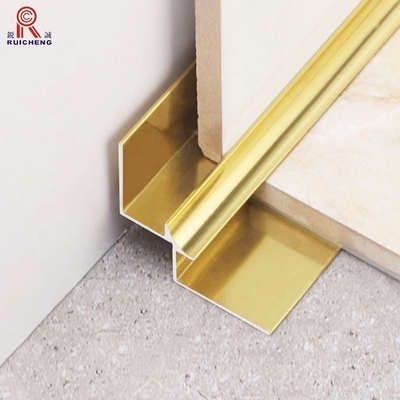 Anodized Metal Edge Trim For Wall Tile 2mm Thickness Anti Collision