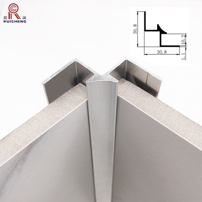 Anodized Metal Edge Trim For Wall Tile 2mm Thickness Anti Collision