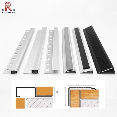 anti slip Aluminium Stair Nosing Edge Trim 3m Length BA Surface