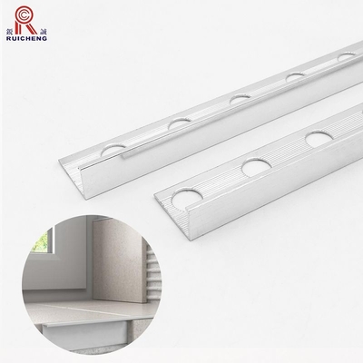 L Shape Aluminum Tile Trim 7.5mm Height 6463 Alu Material Electrophoresis