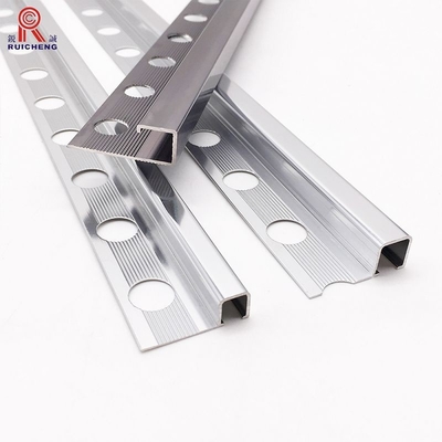 TUV Box Edge Aluminum Tile Trim , 10.5mm Ceramic Tile Metal Edge Strips