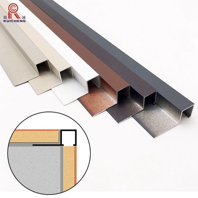 TUV Box Edge Aluminum Tile Trim , 10.5mm Ceramic Tile Metal Edge Strips