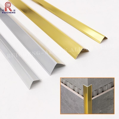 Extruded Aluminium Wall Corner Protectors 1mm Thickness Golden Color