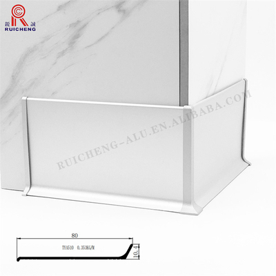 Electroplating Aluminum Skirting Board 8.5mm Height Formaldehyde Free