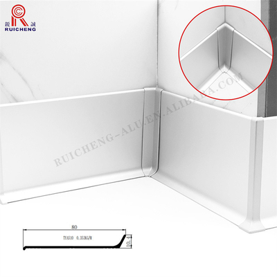 2.7m Powder Coated Aluminium Skirting Waterproof For Kitchen