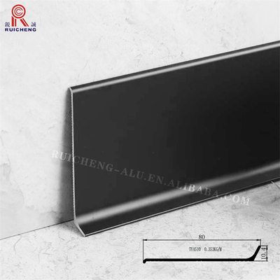 Electroplating Aluminum Skirting Board 8.5mm Height Formaldehyde Free