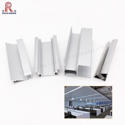 0.3mm Aluminium Extrusions For Led Lighting , T8 Recessed Aluminium Led Channel