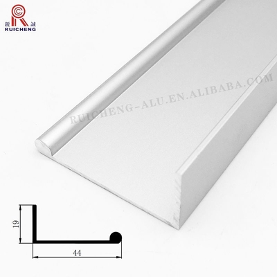 6060 Aluminium Handle Profile , T6 0.9mm J Profile Handle For Wardrobe
