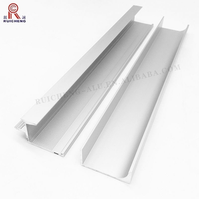 J Profile Aluminium Profile Trim Handle , 1.2mm Brushed Aluminum Drawer Pulls