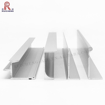 J Profile Aluminium Profile Trim Handle , 1.2mm Brushed Aluminum Drawer Pulls
