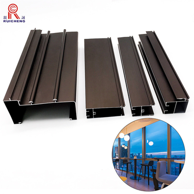 6063 Grade Aluminum Window Channel Extrusion PVDF Painted T3 Temper