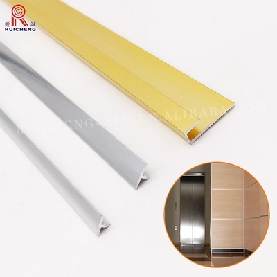 Antifingerprint Aluminium Panel Trim , 3m Aluminium Square Edge Tile Trim