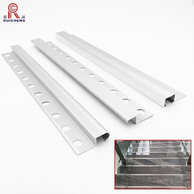 2.5m Aluminium Bullnose Stair Nosing , Nonradioactive Aluminium Stair Edge Nosing