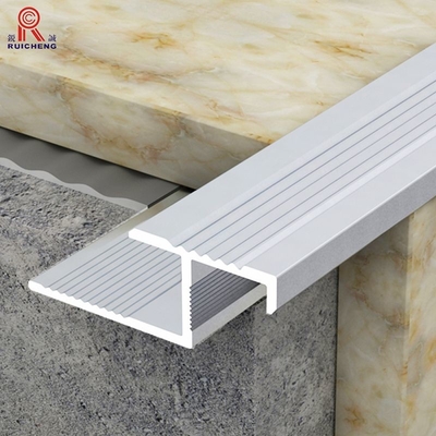 2.5m Aluminium Bullnose Stair Nosing , Nonradioactive Aluminium Stair Edge Nosing