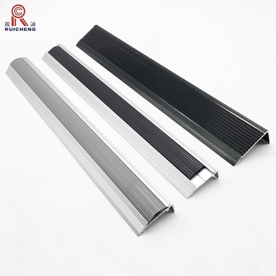 Polished Aluminum Stair Nose Trim 12mm Height Fungi Resistant Mold Resistant
