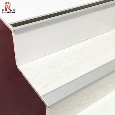 Polished Aluminum Stair Nose Trim 12mm Height Fungi Resistant Mold Resistant