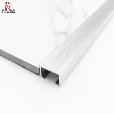 Indoor Aluminium Stair Nosing Edge Trim , 1.5mm Anodized Aluminum Stair Nosing