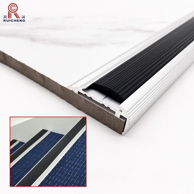 Anti Slip Metal Stair Edge Protectors , 1.8mm  Aluminum Stair Trim