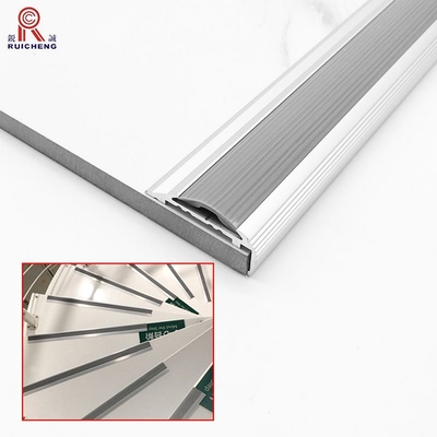 Anti Slip Metal Stair Edge Protectors , 1.8mm  Aluminum Stair Trim