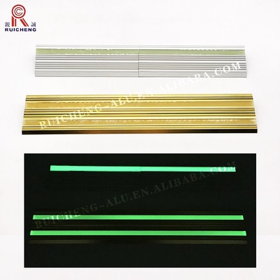 Photoluminescent Aluminum Step Edge Trim 3mm Thickness Anti Slip