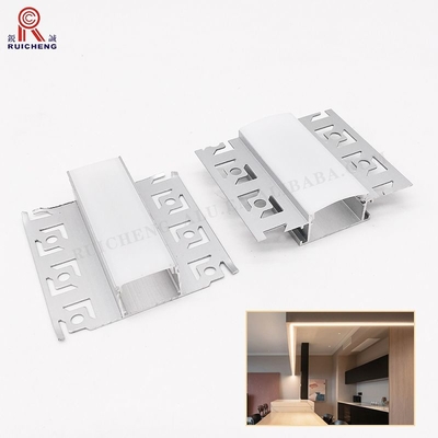 Wall Corner Aluminium LED Strip Light Profile 3mm Thickness Recessed