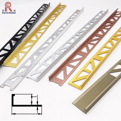Ceramic Wall Protection Aluminum Tile Trim Gold Color L Shaped Mill Finish