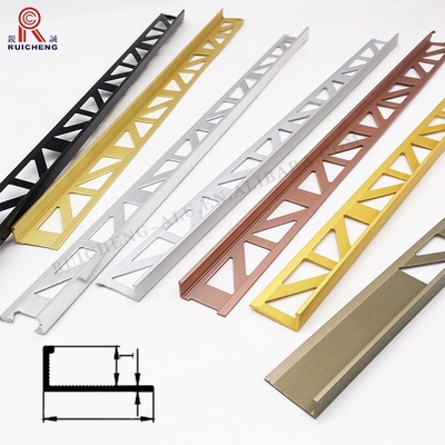 Mill Finished Aluminum Tile Trim 2.4m Length , ODM Tile Aluminium Corner Trim