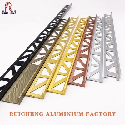 Mill Finished Aluminum Tile Trim 2.4m Length , ODM Tile Aluminium Corner Trim