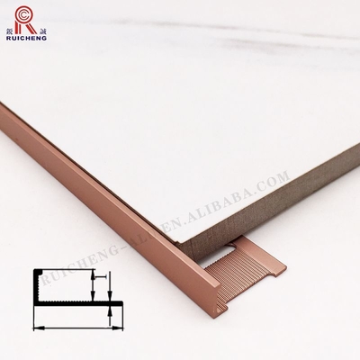 L Shape Aluminum Tile Corner Trim 1.5mm Height with Oval Punching hole