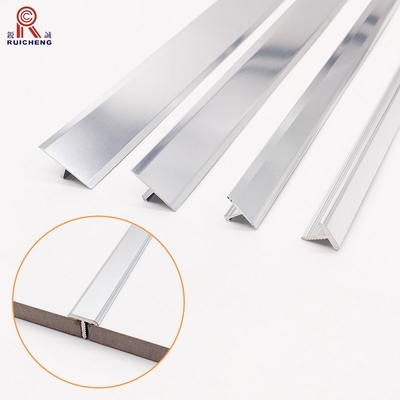 Brushed Aluminum Tile Trim 7.5mm Height Ceramic Protection T Shape