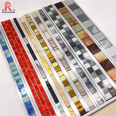 Home Wall Chrome Listello Tile Trim Minimalist Design Mosaic