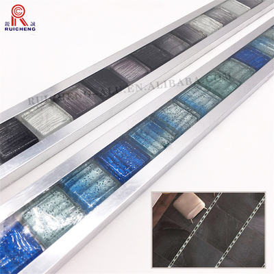 Home Wall Chrome Listello Tile Trim Minimalist Design Mosaic