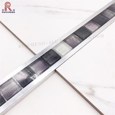 Building Material Polished Metal Listello Border Trims 2.4 - 3m For Wall Floor