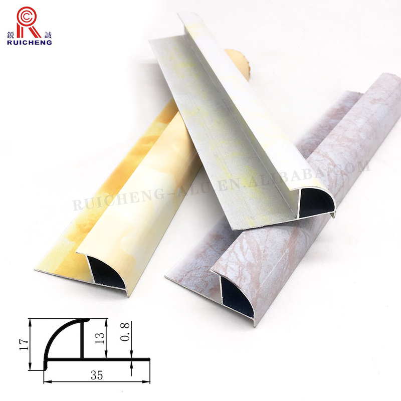 Professional Aluminum Tile Trim Round Shape Ceramic Alloy Protection Extrusion Profile